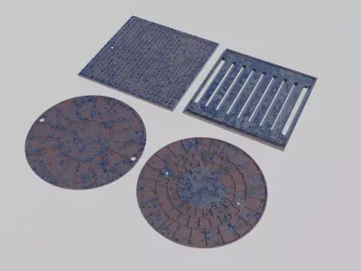 Metal Manhole Covers 3D Models 3D model