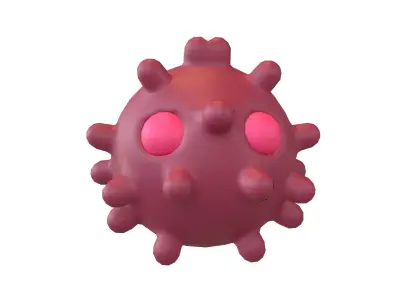 Virus Character v1 003 Low-poly 3D model