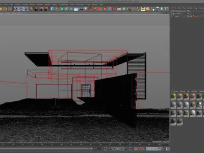 Corona - C4D scene files - House Banton - Modern Minimalist Home 3D model