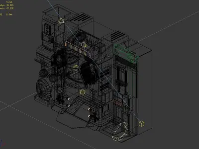 Wall entrance - door 01 3D model