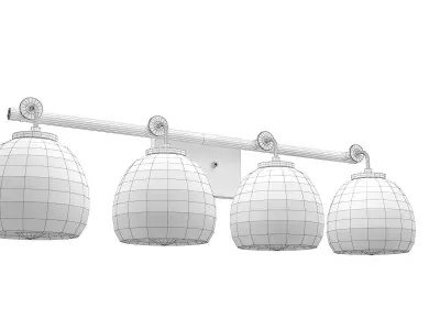 Caisson 4-Light Bathroom Vanity Wall Light 3D model