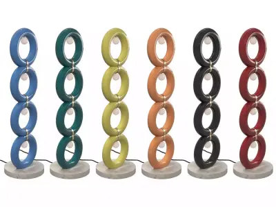 Memphis Lamps collection - pop premium 3d models 3D Model Pack