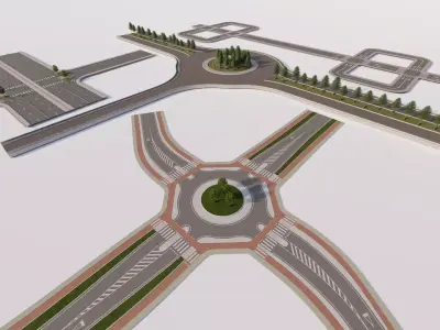 Road Pack - Extended-City Roads 3D model get