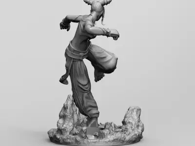 Street Fighter Juri 3D Print Stl Model Diorama 3D print model 3D print model