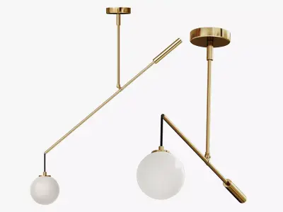 Modern Counterbalance pendant lamp 3D model