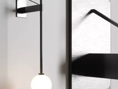 Bastion Wall Lamp Low-poly 3D model