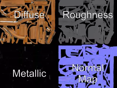 Rustic Arched Window model pack Low-poly 3D model