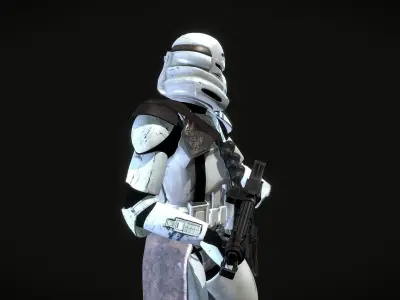 Clone Trooper Phase 2 Airborne Sharpshooter Low-poly 3D model