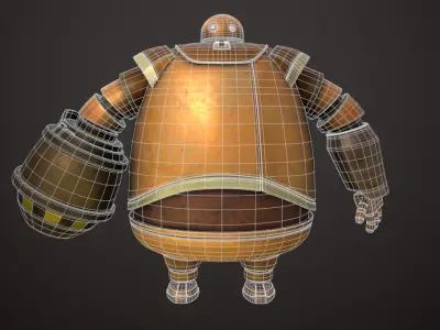  Stylized Robot   Low-poly 3D model