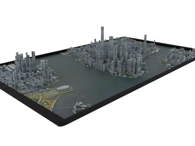 City of New York Low-poly 3D model