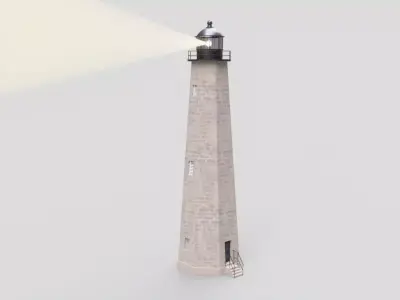 Five Mile Point Lighthouse Low-poly 3D model