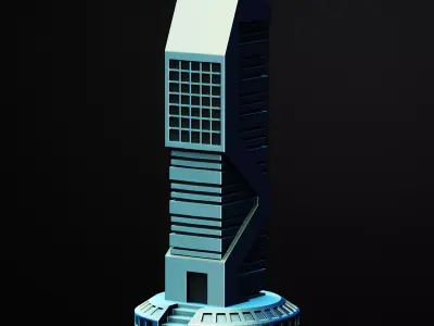 The Helix Spire Building Scifi 3D Printable STL File 3D print model