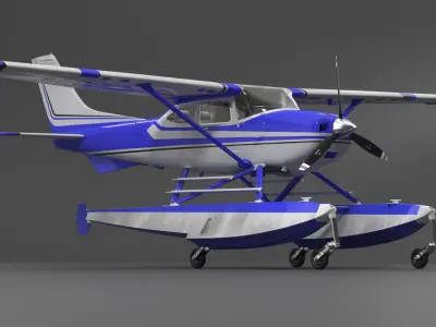  Cessna 182 Skylane Seaplane Blue 