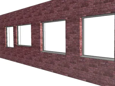 Plain Fixed Window Revit Family 3D model