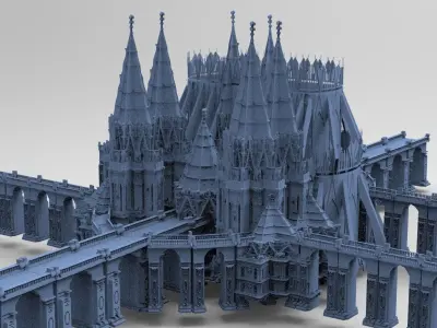 Angelic Cathedral Palace Baroque gothic 4  3D model purchase