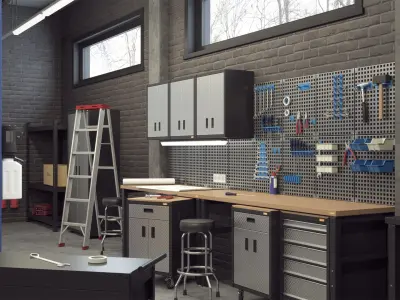 Garage 3D model 5