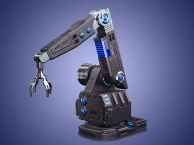 Futuristic Robotic Arm Stylized 3D model