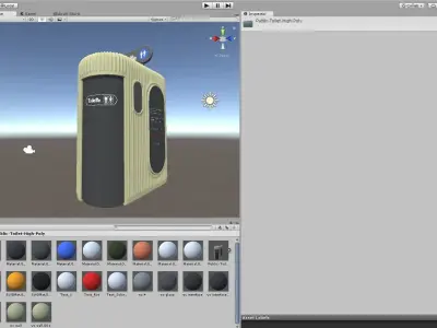 Public Toilet 1 - High-Poly Low-poly 3D model