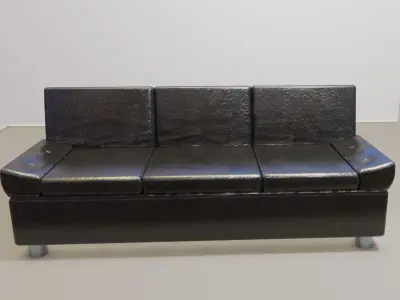 Leather Sofa Low-poly 3D model