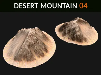  Desert Mountains Collection Low-poly 3D model