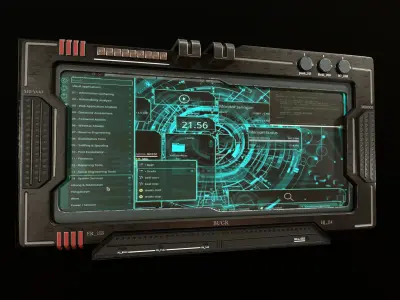 control panel screen - Vol 01 Low-poly 3D model