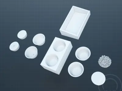 Pet bowl wet food water - Max 3D model