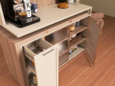 foldable coffee corner 3D model