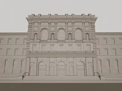 ETH Zurich - University Main Building West Facade 3D model