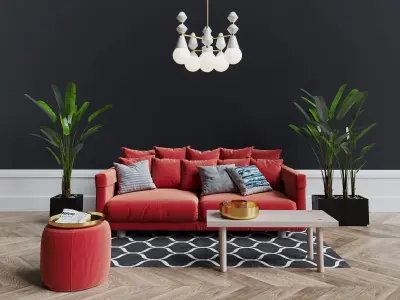 Dome chandelier V6 3D model