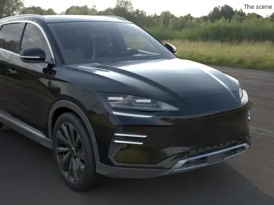  Panoramic Roof Electric SUV Black Rigged 