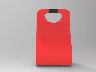 Zine Magazine Rack Low-poly 3D model