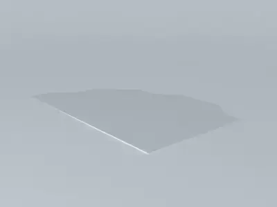 White Shag Carpet Free 3D model