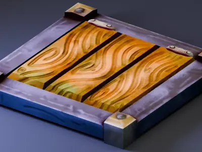 Interactive Object - Trapdoor Low-poly 3D model