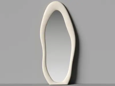 Amon Irregular Floor Mirror By Wrought Studio - Wayfair 3D model