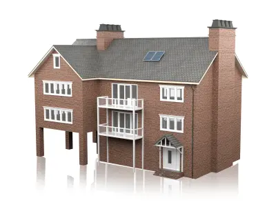 British House Design 06 Low-poly 3D model
