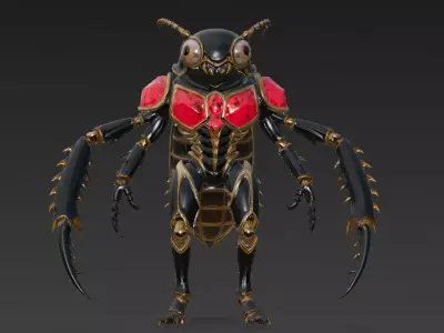 Insect Carapace Demon 3D model