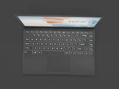 Gaming Laptop MSI 3D model Low-poly 3D model