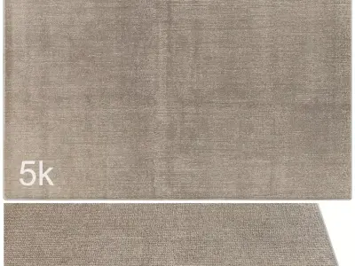 Carpet set 9146 - Hand-knotted Wool Brown Rug - 5k 3D model