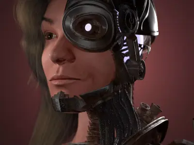 cyborg sci-fi challenge 3D model