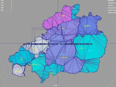 Castelo Branco  Portugal map region geography political 3D model