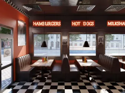 Restaurant Interior 3D model