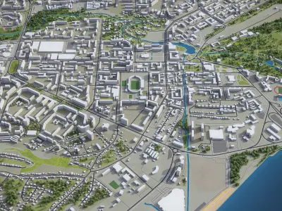 Lipetsk Low-poly 3D model
