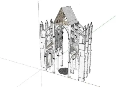 Architecture-Religion-God-Culture-Temple-0250 gothic structure 3D model