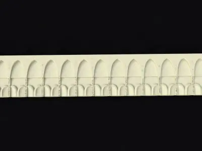 carved baguette 3D model 9