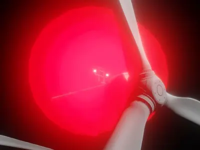 E3 Wind Turbine NH160m RD138m Low-poly 3D model