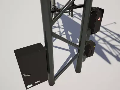 Japanese Chinese Highway Sign 3D model