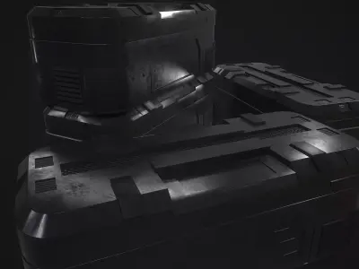 Sci Fi Box V1 Low-poly 3D model