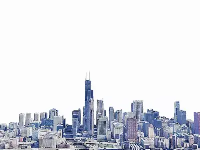 Willis Tower Low-poly 3D model