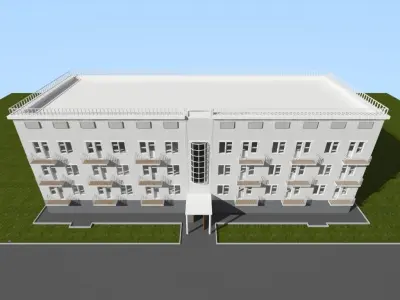 simple apartment Low-poly 3D model