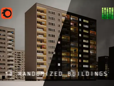 PRE-FABRICATED CONCRETE PANEL RESIDENTIAL BUILDINGS ASSET 3D model